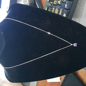 Sterling Silver Amethyst Pendant with Chain